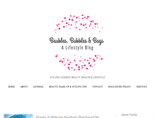 Tablet Screenshot of baublesbubblesbags.com